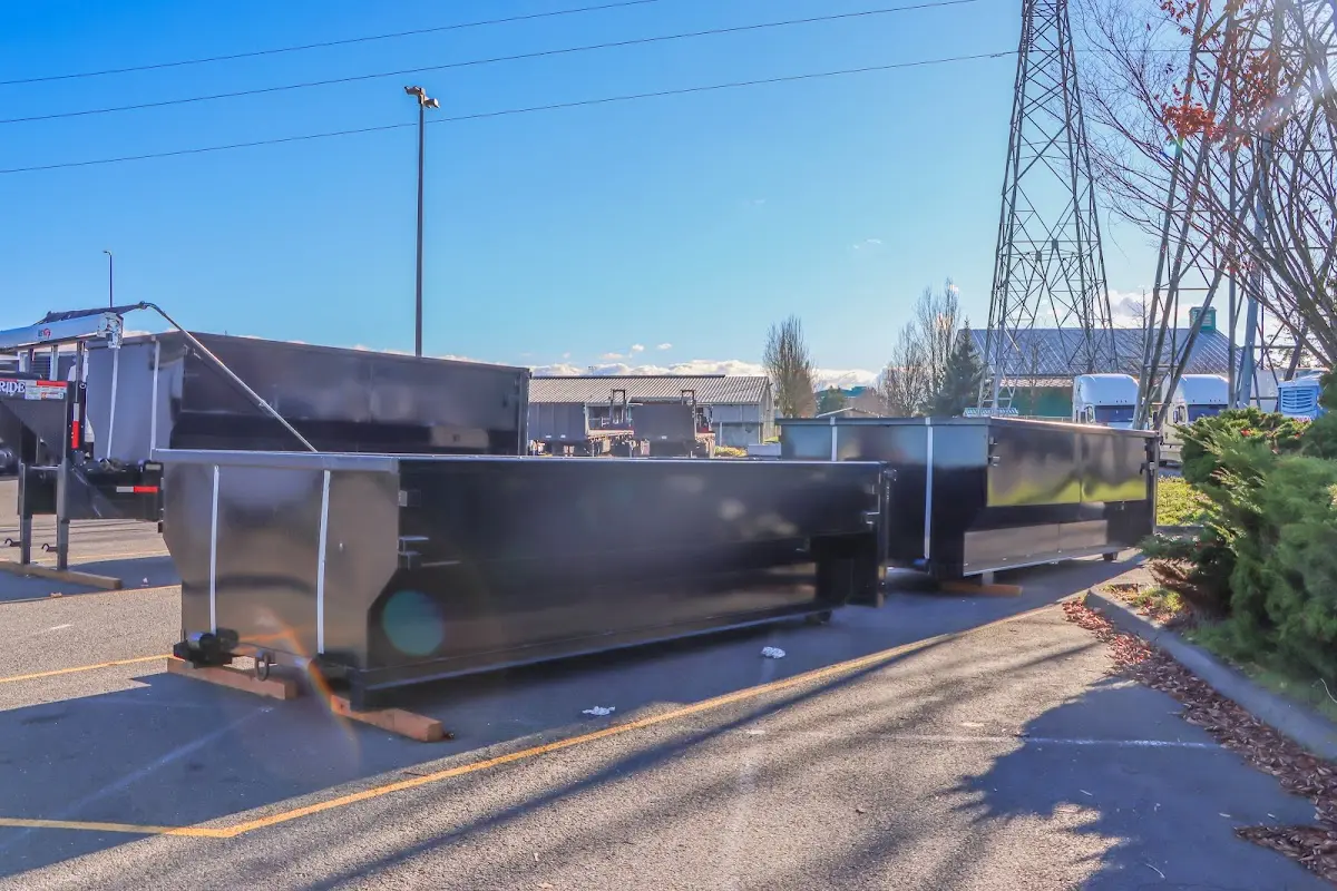 Roll-off dumpster ready for waste disposal at job site for Construction Dumpster Rental in Chelsea